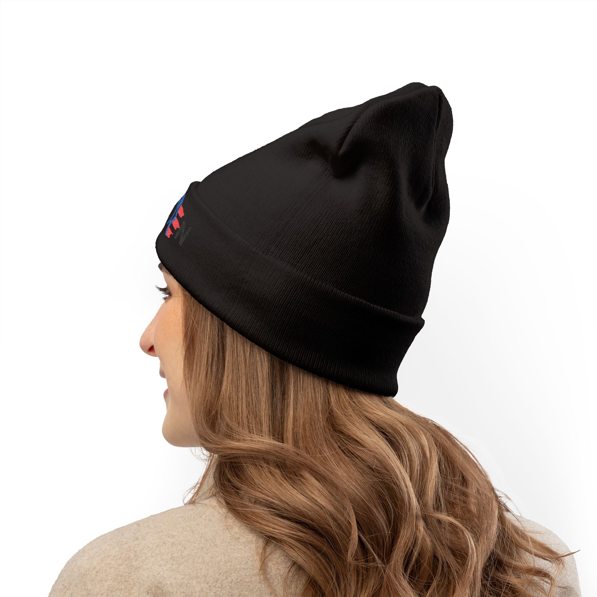 Boricua Winter Beanie – Puerto Rico Pride Knit Hat — Colorful Borough Icon Letters