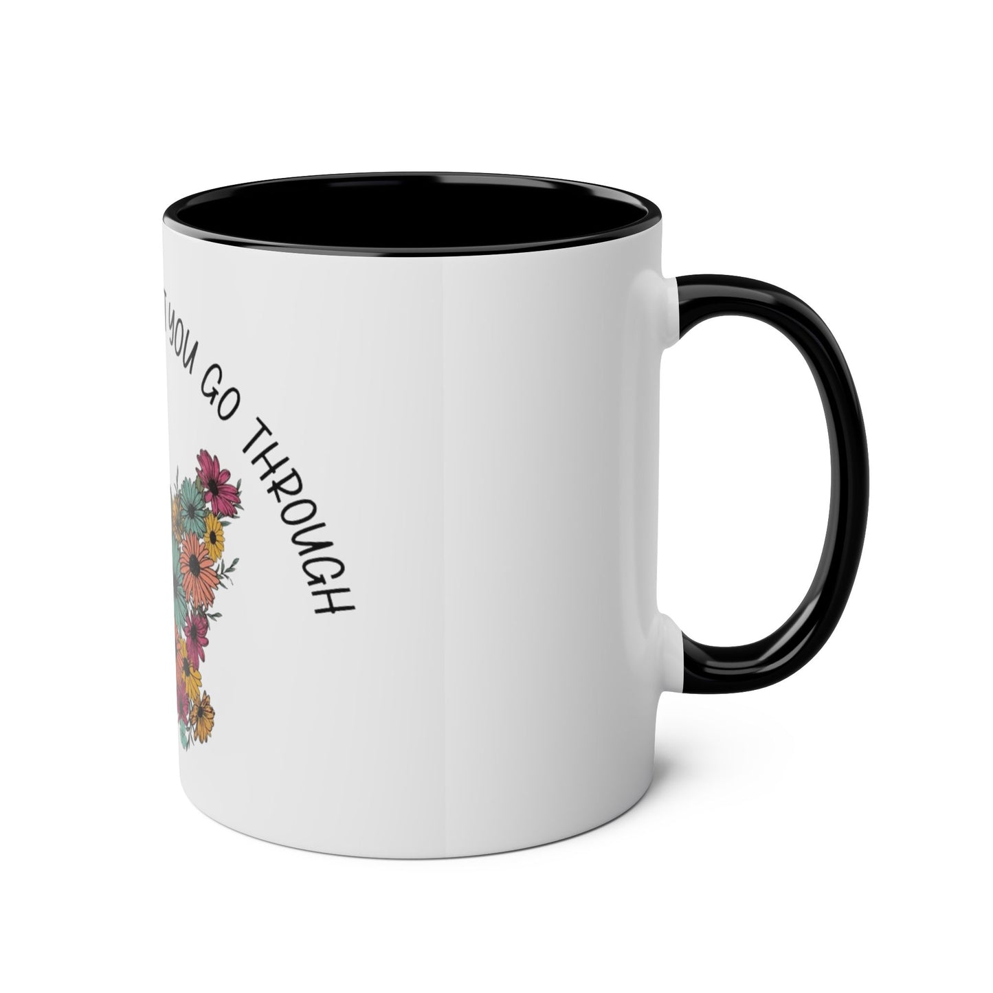 Start your day with meaning. Inspirational Two-Tone Mug for Growth Mindset, Butterfly Design, Coffee or Tea Lover Gift, Motivational Quote, Perfect for Self-Care