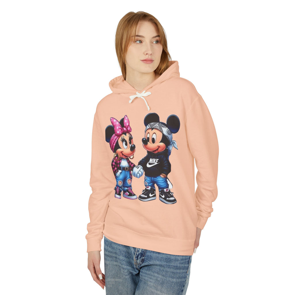 Valentine Cartoon Couple Hoodie  Cute Mickey & Minnie Style Graphic