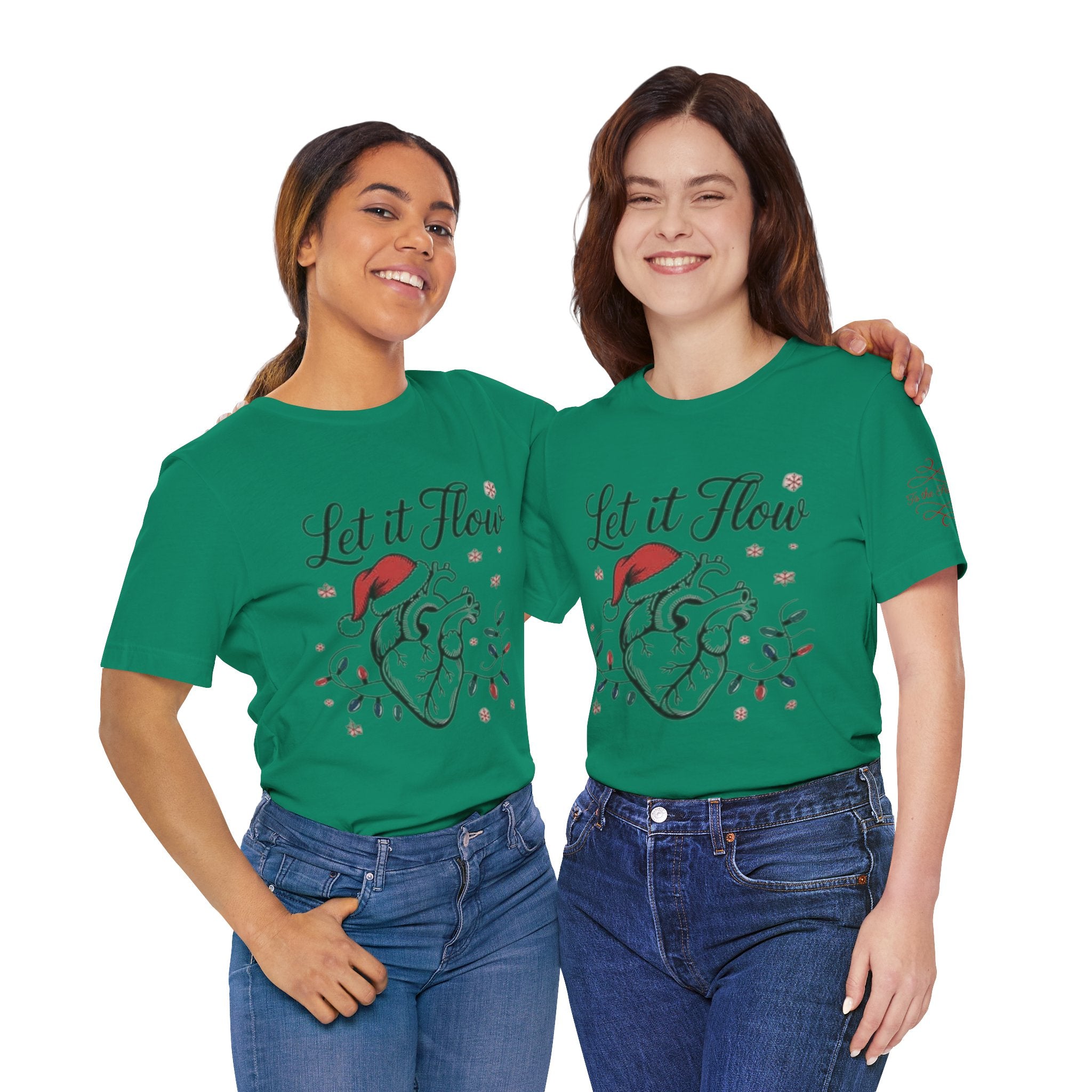 Let It Flow Heart Tee  Christmas Anatomical Heart Shirt