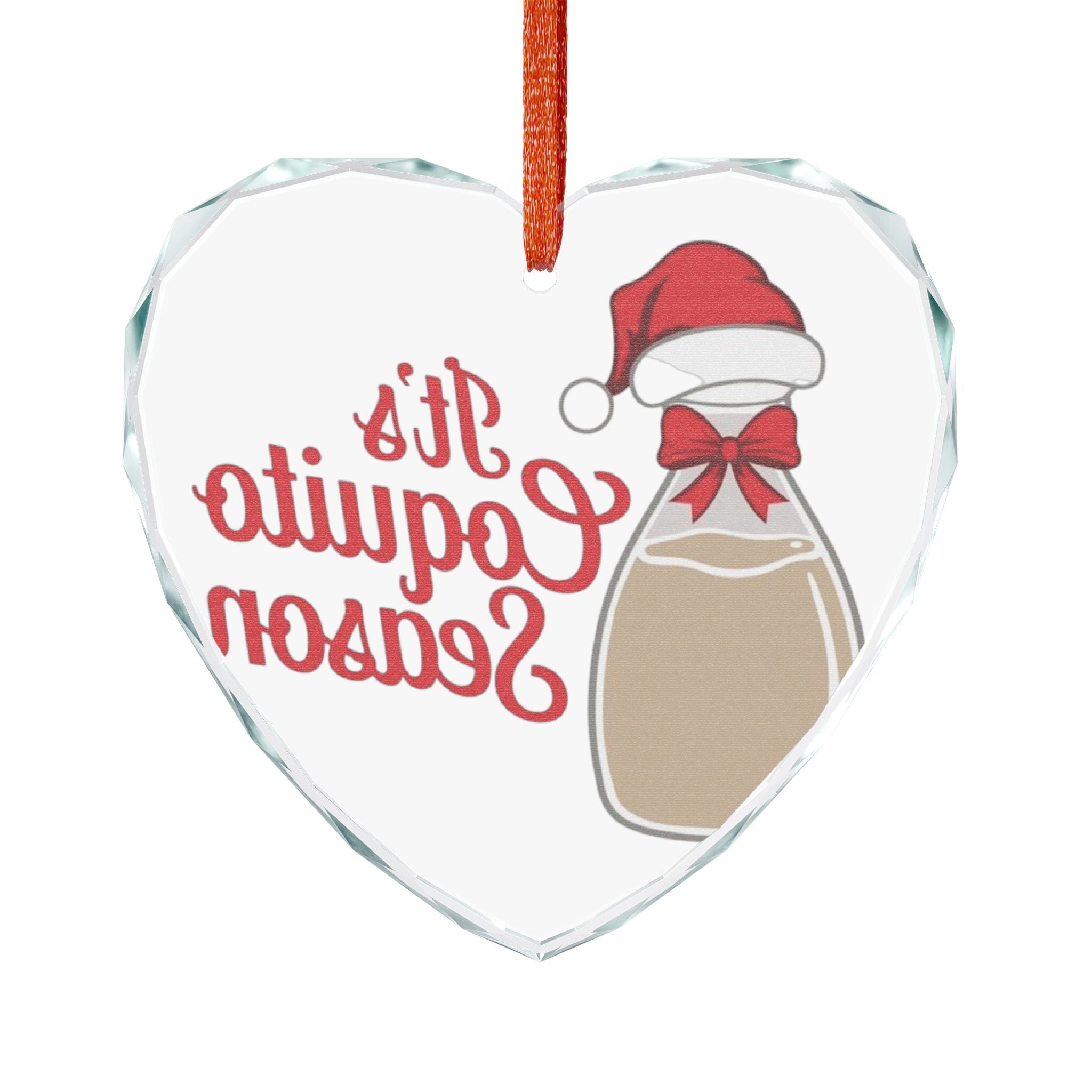 Coquito Season Crystal Glass Ornament Boricua Christmas Decoration | Island Holiday Keepsake