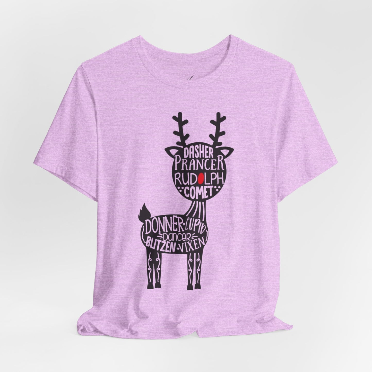 Christmas Reindeer Graphic Tee - Unisex Jersey Short Sleeve Shirt