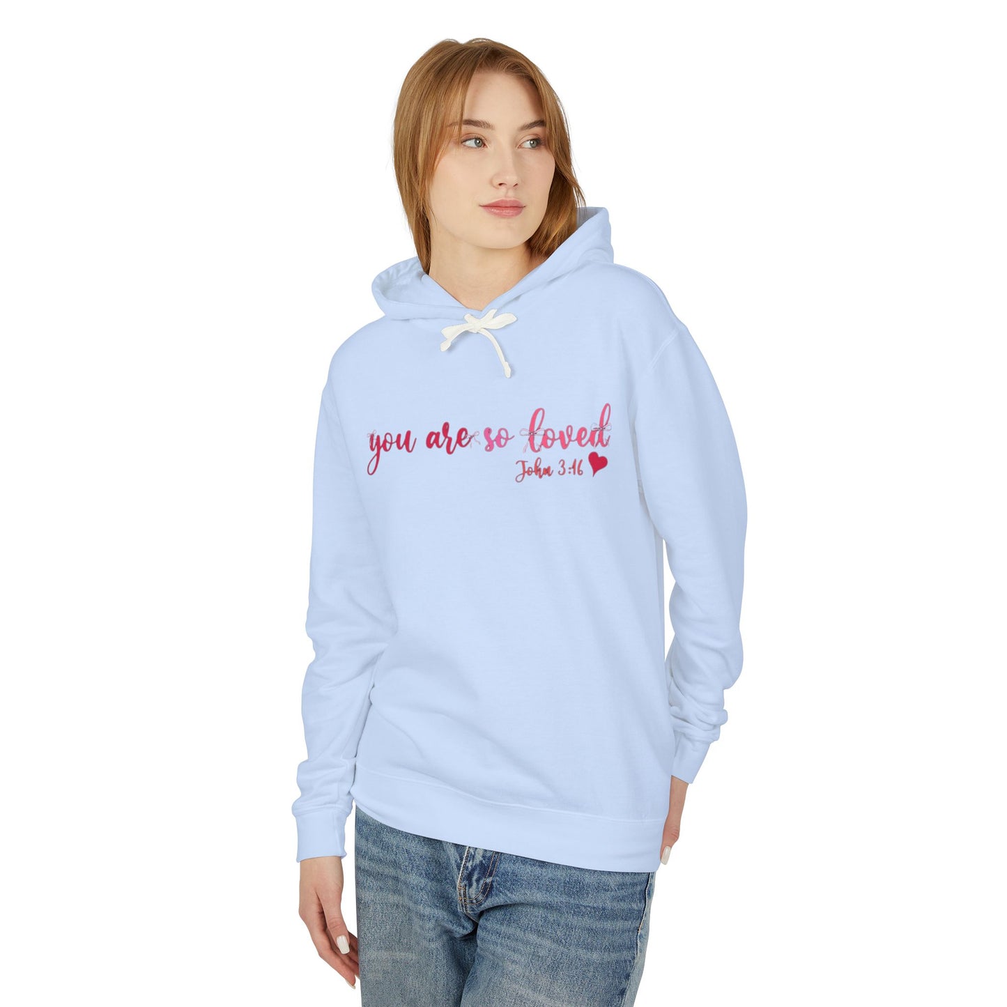 Mama Hoodie "You Are So Loved" — Christian Mama Lightweight Hooded Sweatshirt