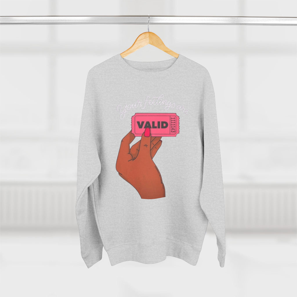 Valid Ticket Crewneck Sweatshirt  Empowerment Graphic Pullover Valentine’s Day sweaters