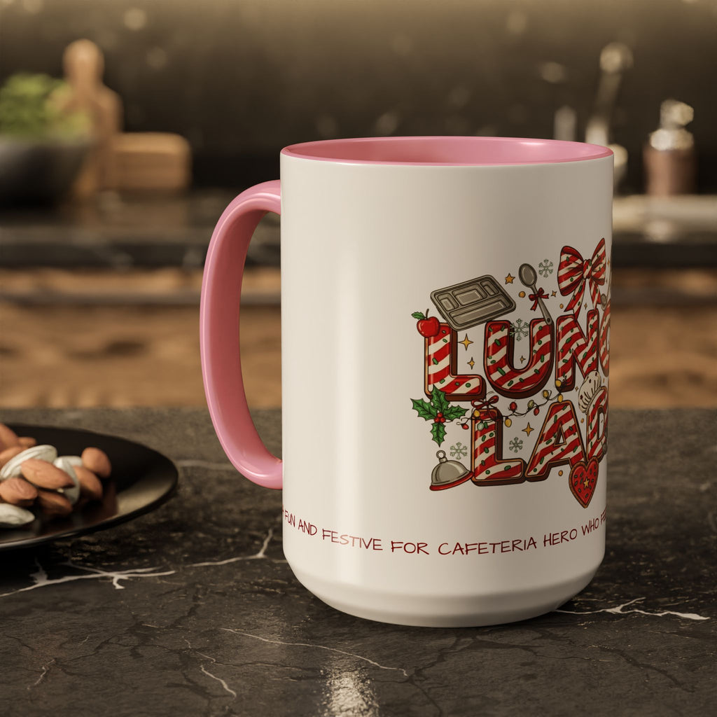 Lunch Lady Mug "Cafeteria Hero Who Feeds the Whole School With Love" | 11oz/15oz Gift  School Staff Christmas Mug Collection
