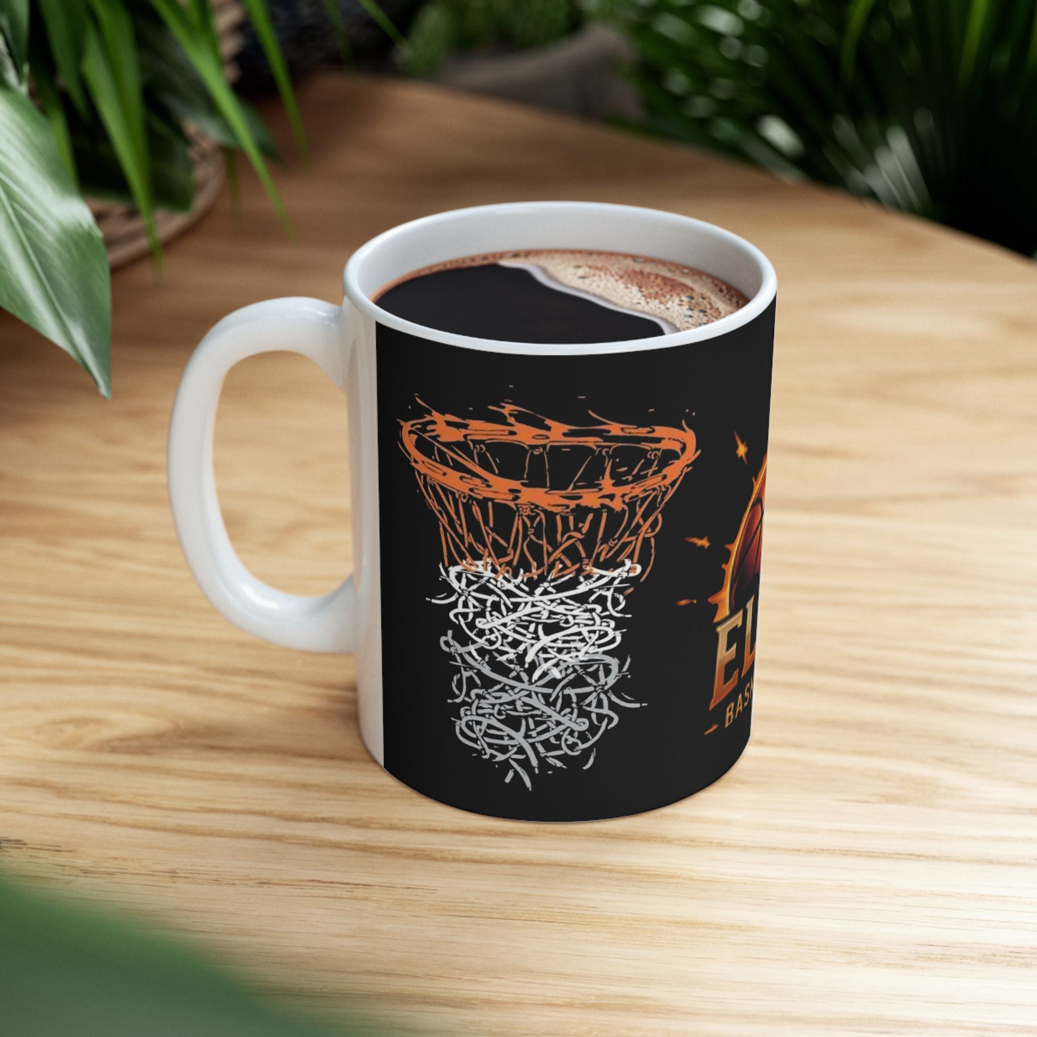 Elite Basketball Ceramic Mug – Fiery Basketball Team Coffee Cup (11oz & 15oz)
