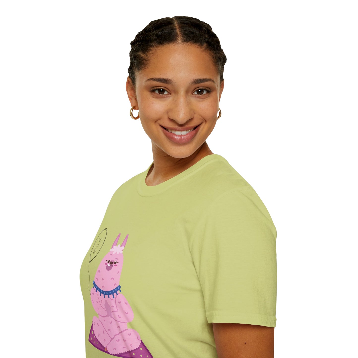 ✨ Let your outfit reflect your inner peace. Meditating Bunny T-Shirt, Softstyle Tee for Relaxation, Chill Vibes Apparel, Perfect Gift for Yoga Lovers, Cute Animal Graphic Tee