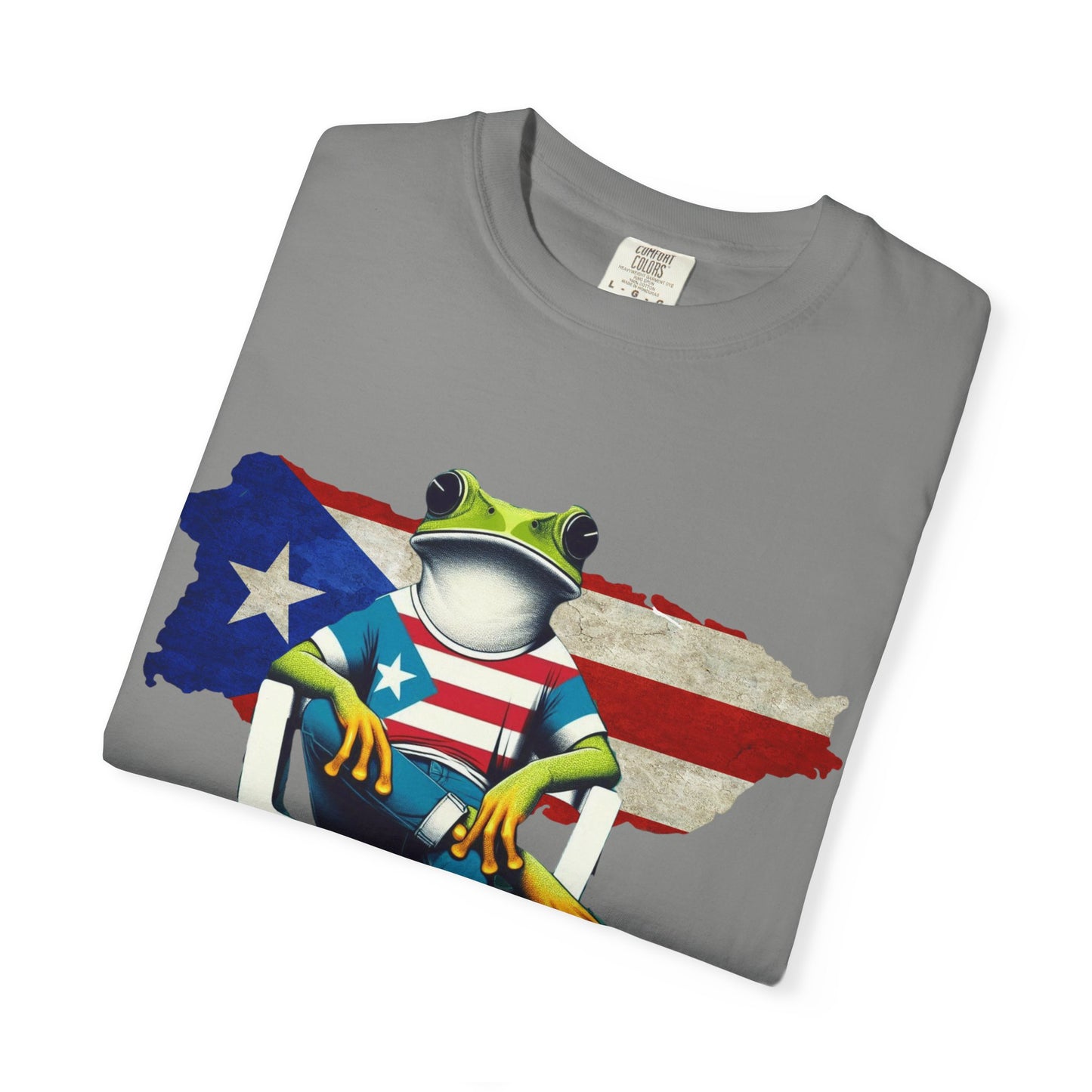 Patriotic Puerto Rican Shirt Patriotic Frog T-shirt, Humor Shirt, Gift for Nature Lovers, Summer BBQ Outfit