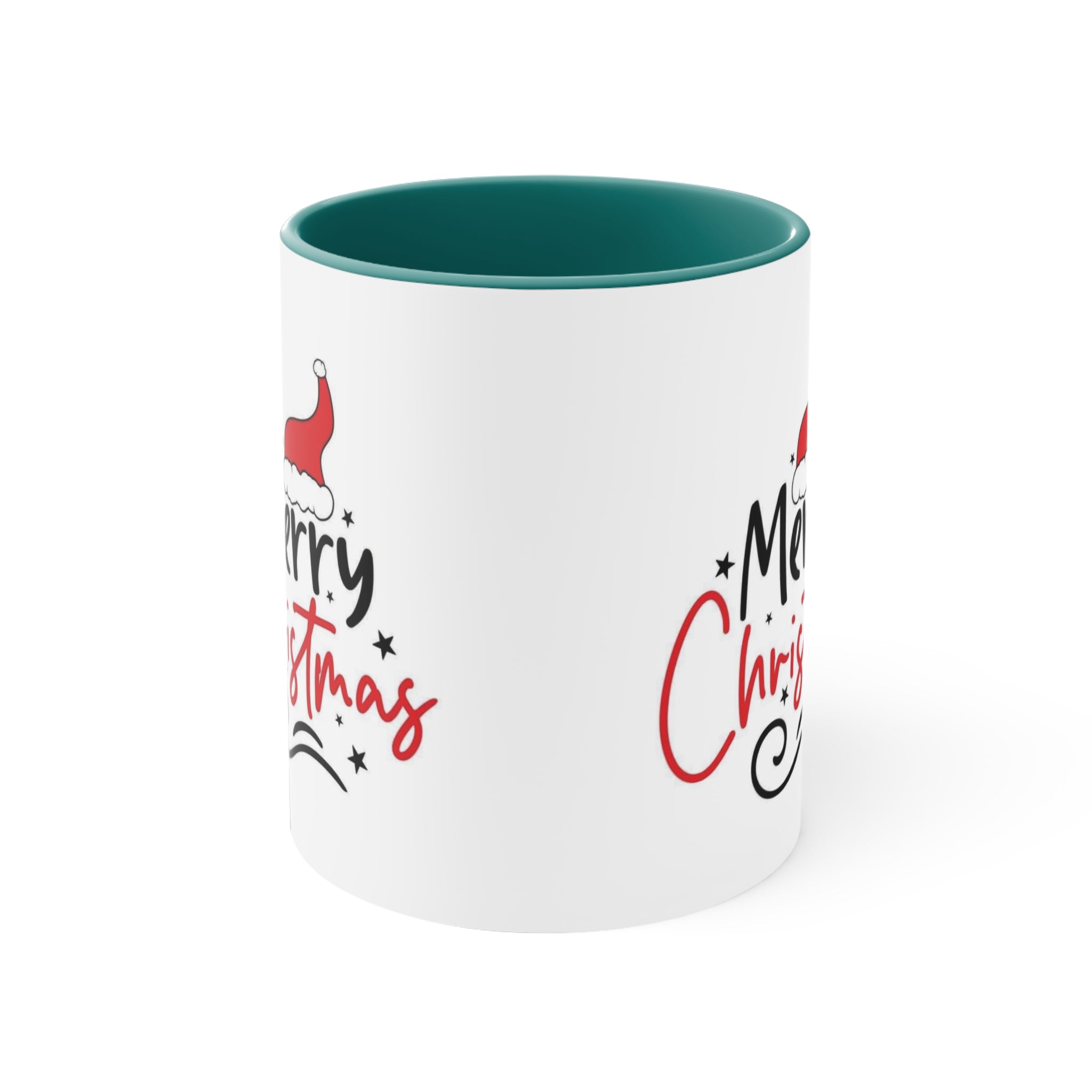 Merry Christmas Accent Mug - Festive Holiday Coffee Cup