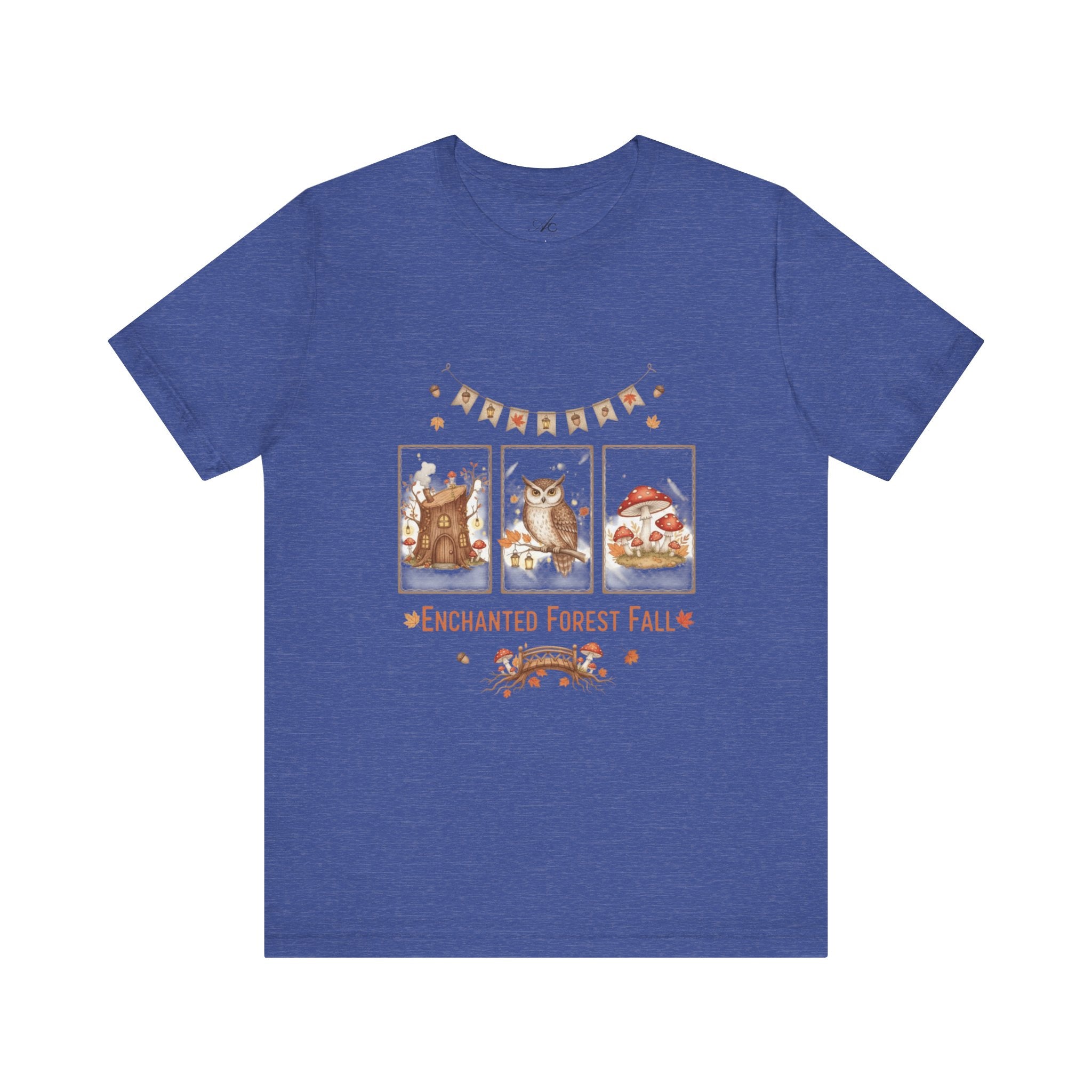 Enchanted Forest Fall Tee, Cute Owl Shirt, Autumn Graphic Tee, Nature Lover Gift, Cozy Fall Apparel, Wildlife T-Shirt, Unisex Fall Top