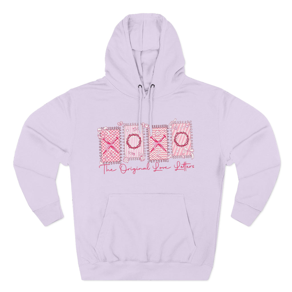 Hoodie  Pink XOXO Three Panel Love Letters Fleece Hoodie