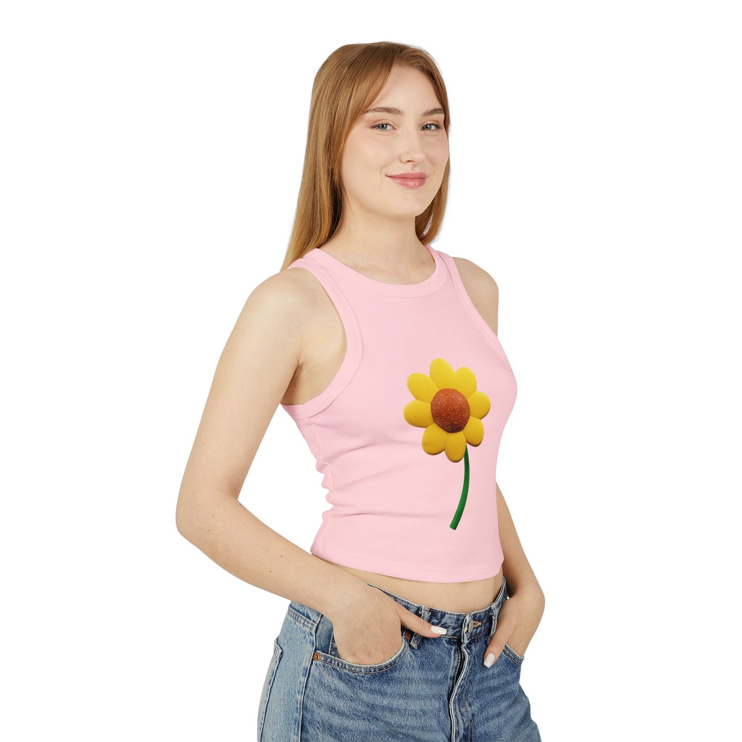 Floral Racer Tank Top Summer Top Women’s Flower Shirt Festival Outfit Top Boho