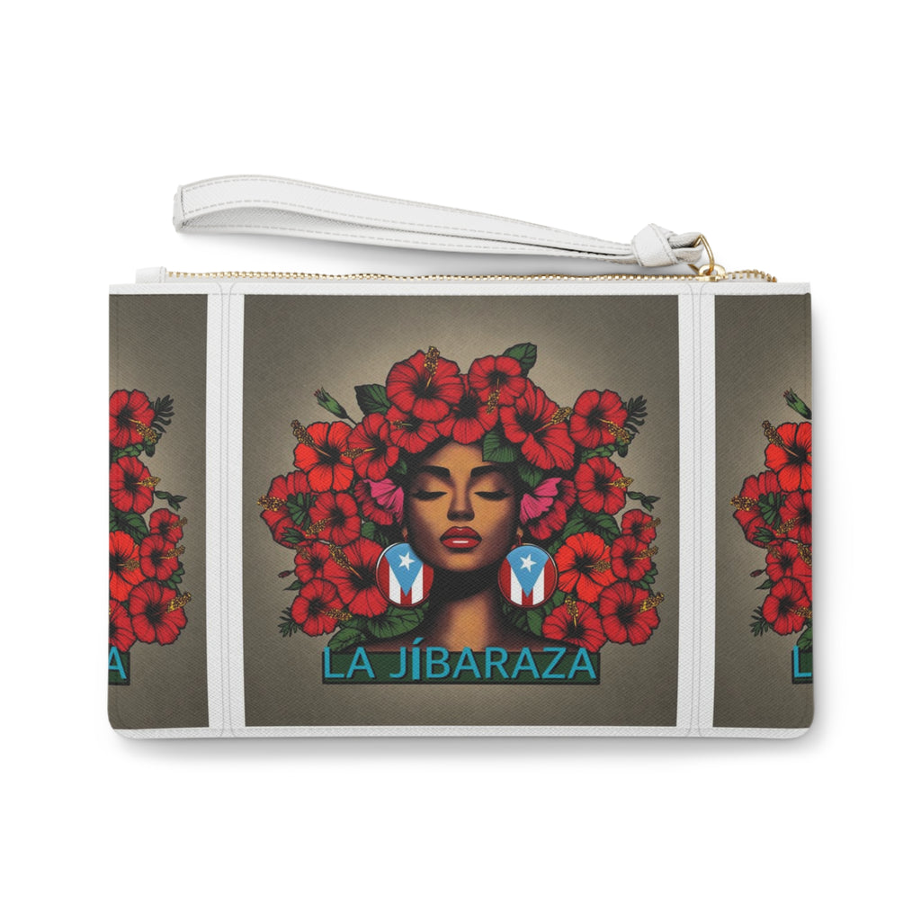 Puerto Rico, holidays, motivation. Clutch  La Jíbaraza Floral Puerto Rican Pride Clutch