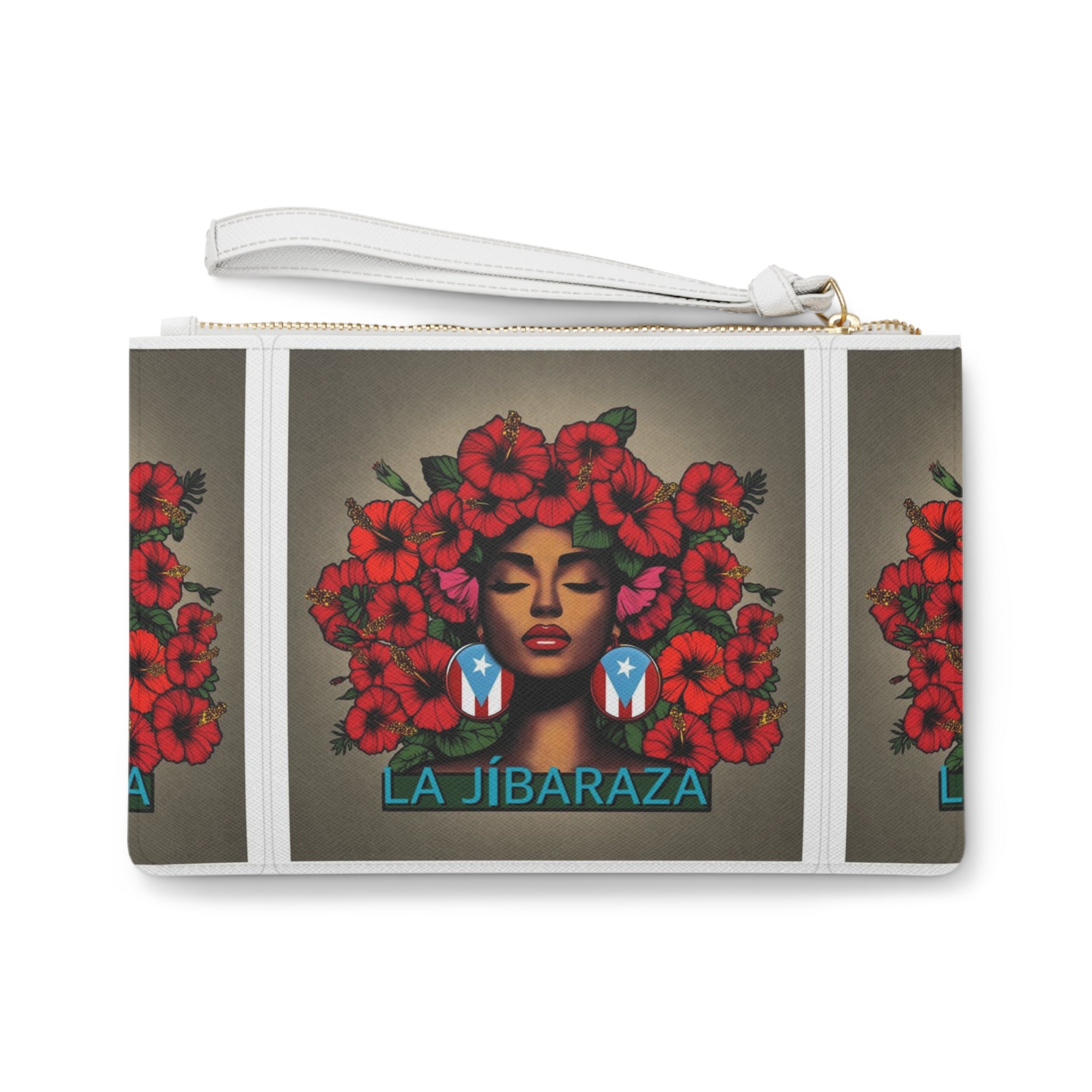 Puerto Rico, holidays, motivation. Clutch  La Jíbaraza Floral Puerto Rican Pride Clutch