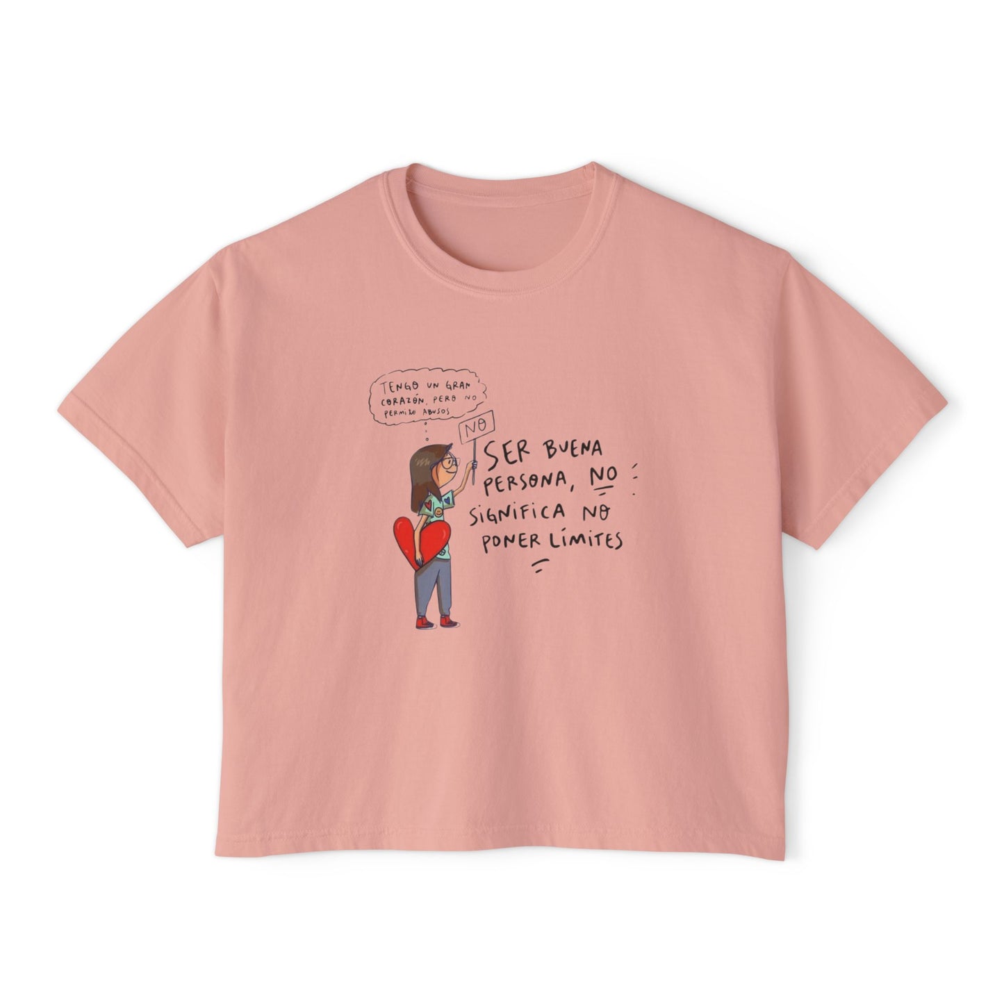 Let your outfit reflect your inner peace. Heartfelt Inspirational Women's Boxy Tee, Casual T-Shirt, Gift for Her, Empowering Top, Everyday Wear, Self-Love Vibes