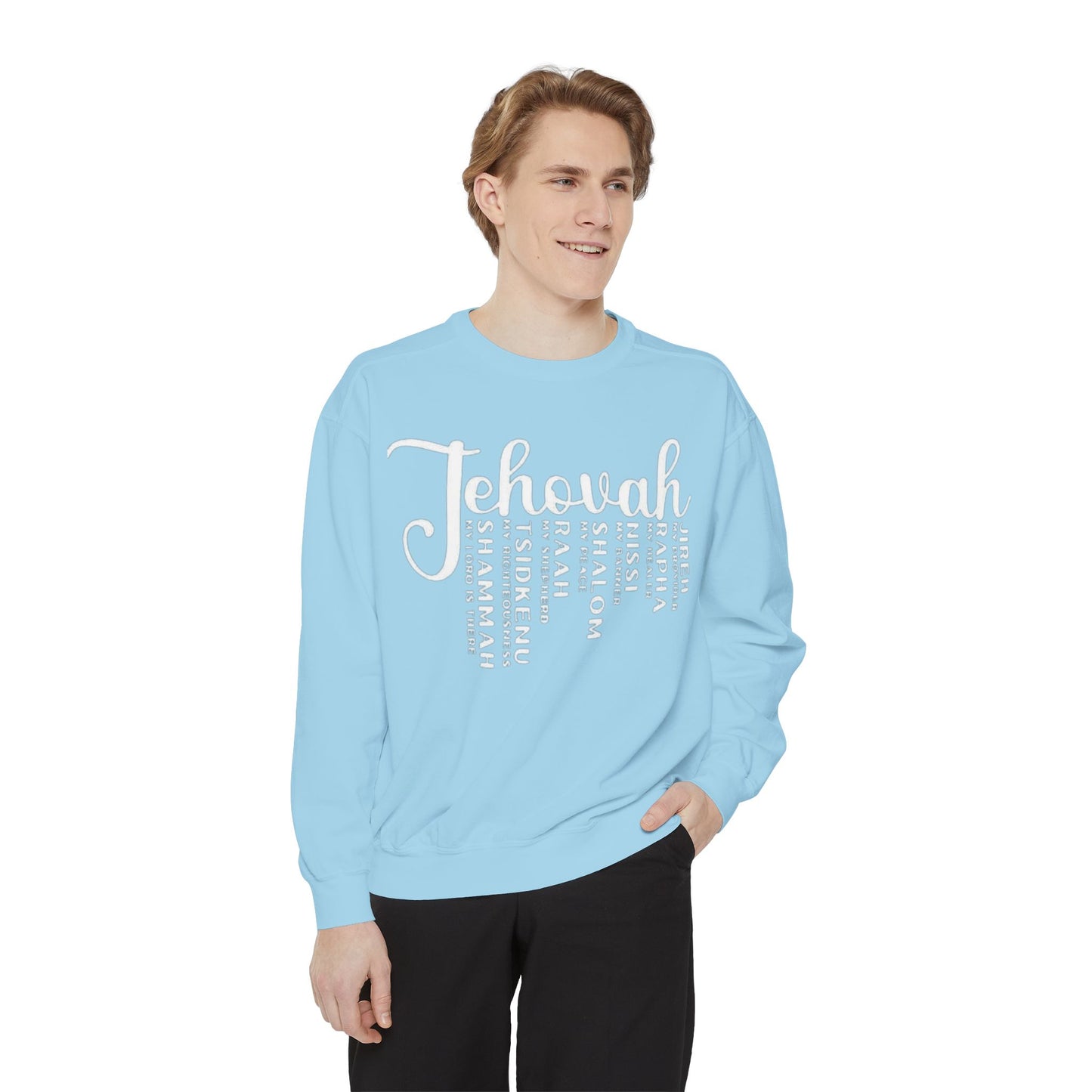Jehovah Names Sweatshirt  Christian Faith Scriptural Names Pullover