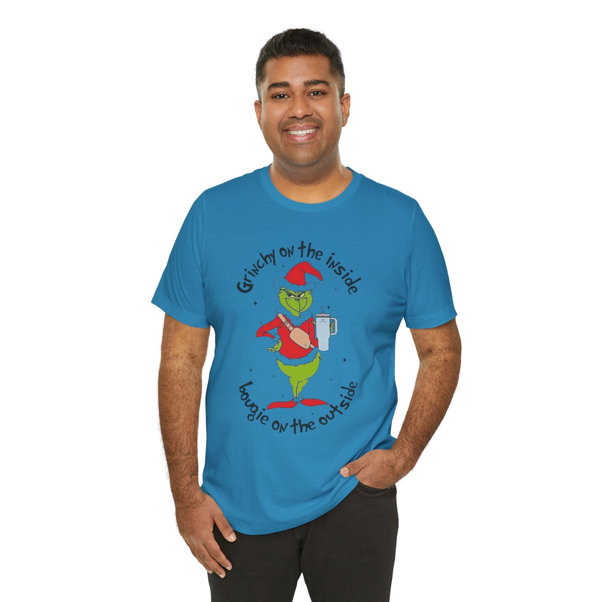 Grinch-Inspired Holiday Tee: 'Grinchy on the Inside, Boogie on the Outside'