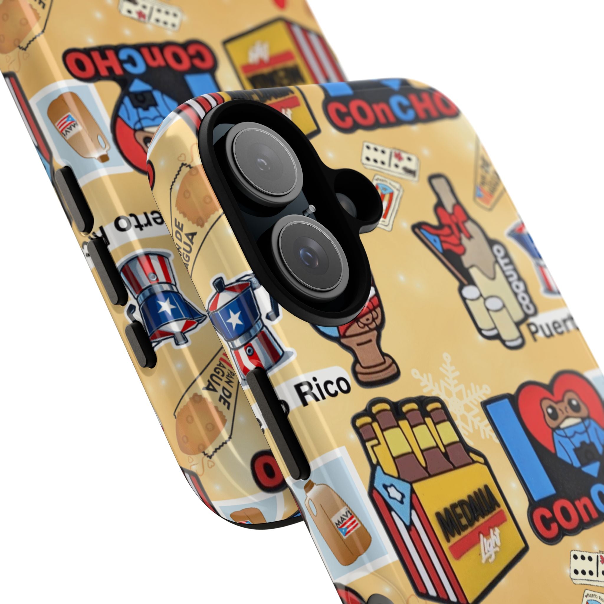 Puerto Rico Sticker Collage Tough Case  ‘I  Concho’ Pattern Phone Case