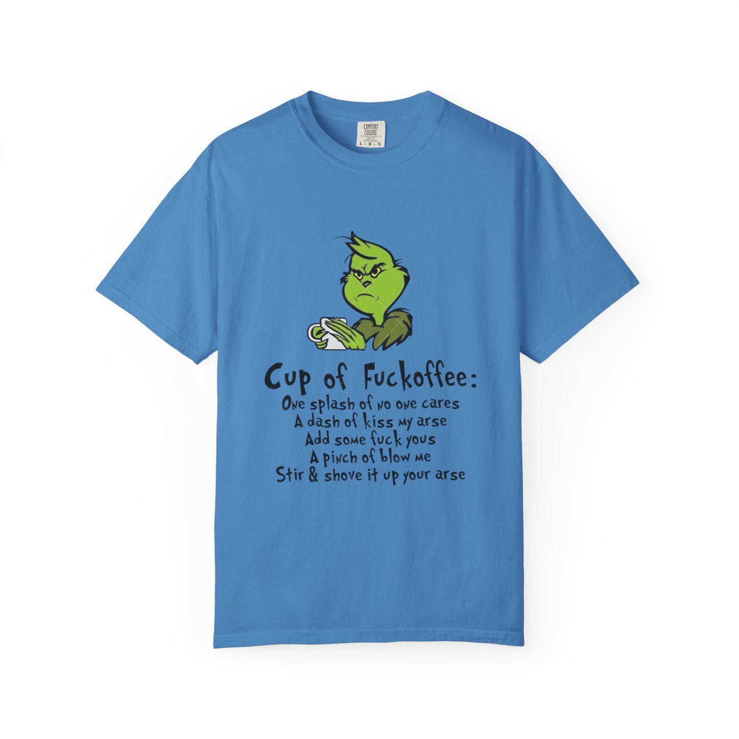 Holiday Graphic Tees  Cozy Festive Wear Funny Grinch-Inspired Unisex T-Shirt Cup of Fuckoffee