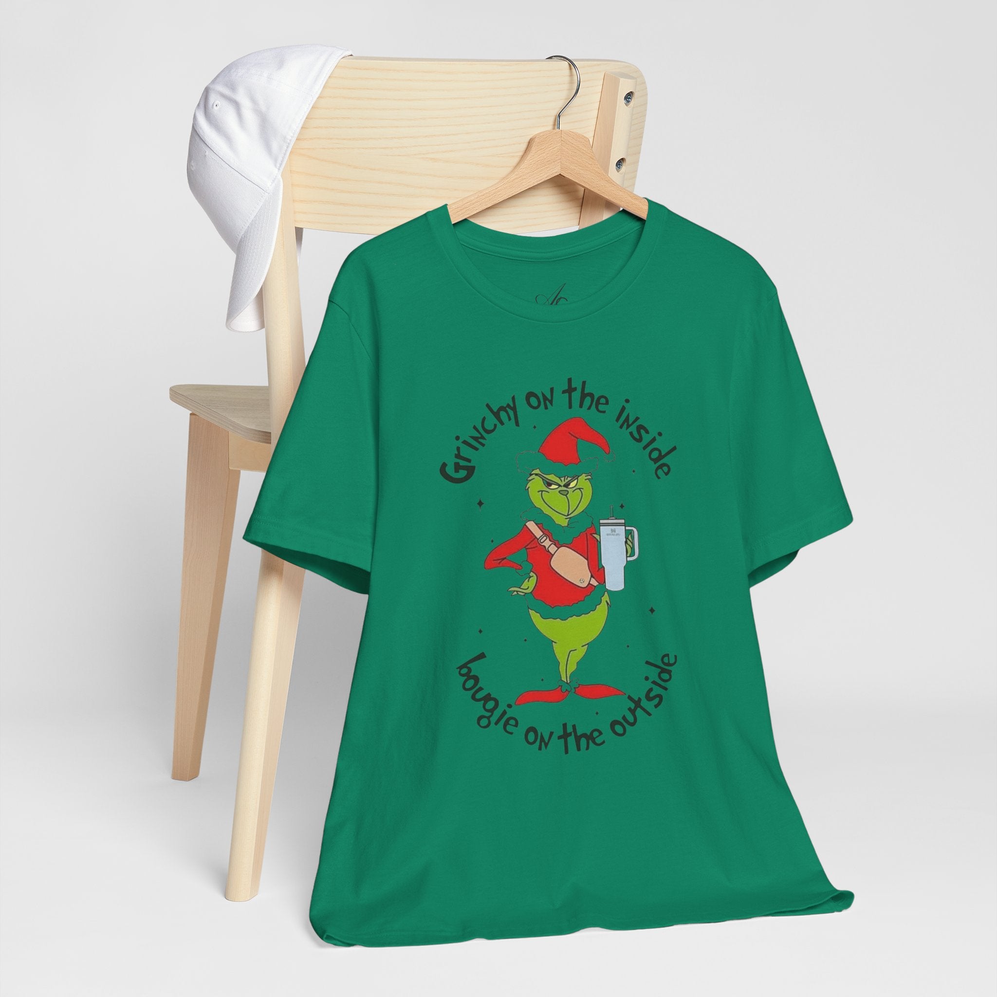 Grinch-Inspired Holiday Tee: 'Grinchy on the Inside, Boogie on the Outside'