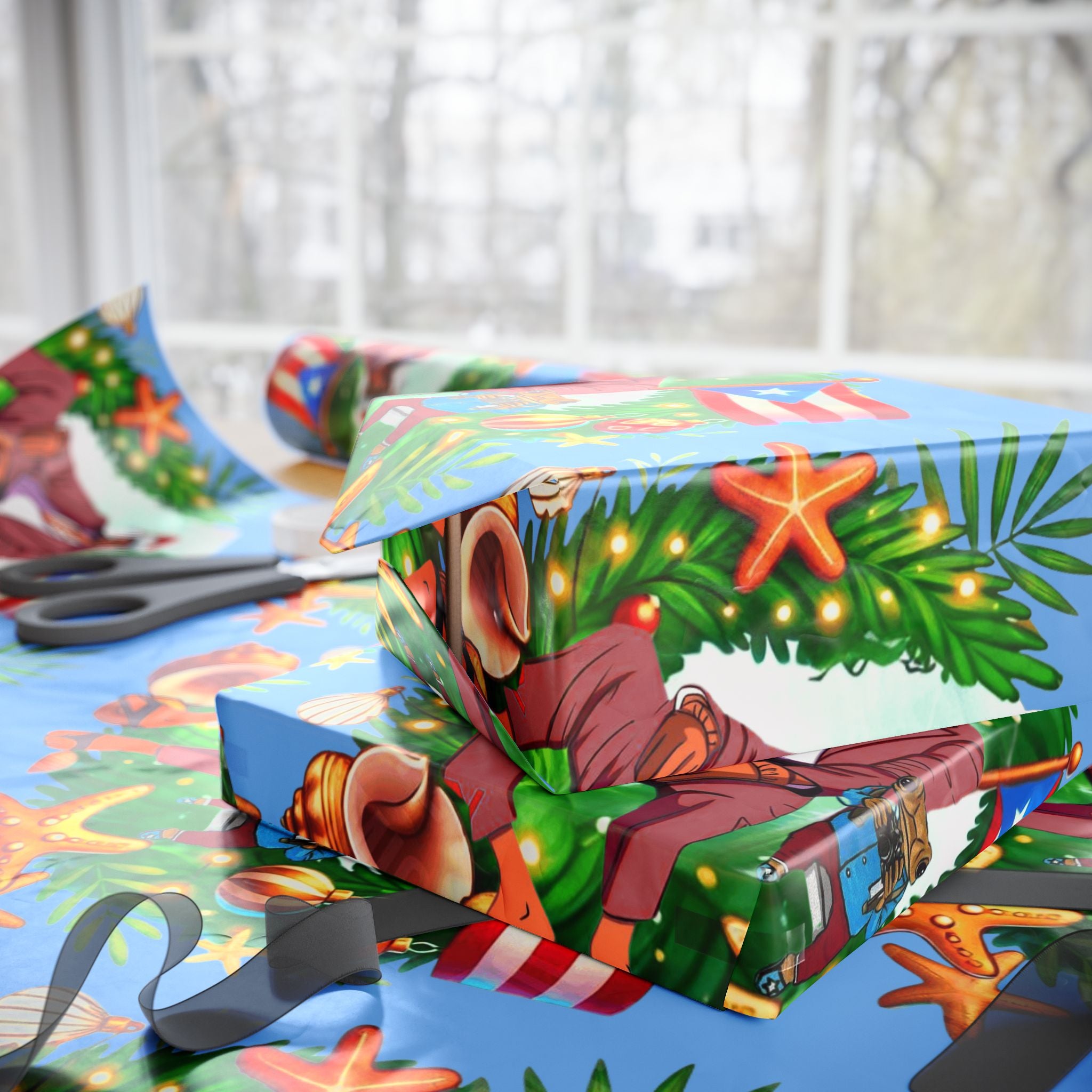 Puerto Rico Wrapping Paper – Cultural Gift Wrap | Boricua Heritage Design | Holiday & Celebration Gift Packaging