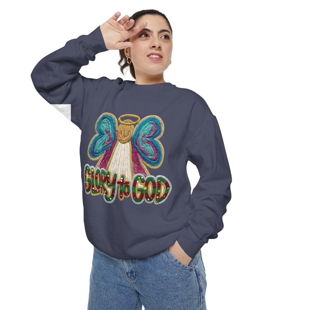 Glory to God Angel Sweatshirt Christmas Holiday Collection  Festive T-Shirt & Sweater