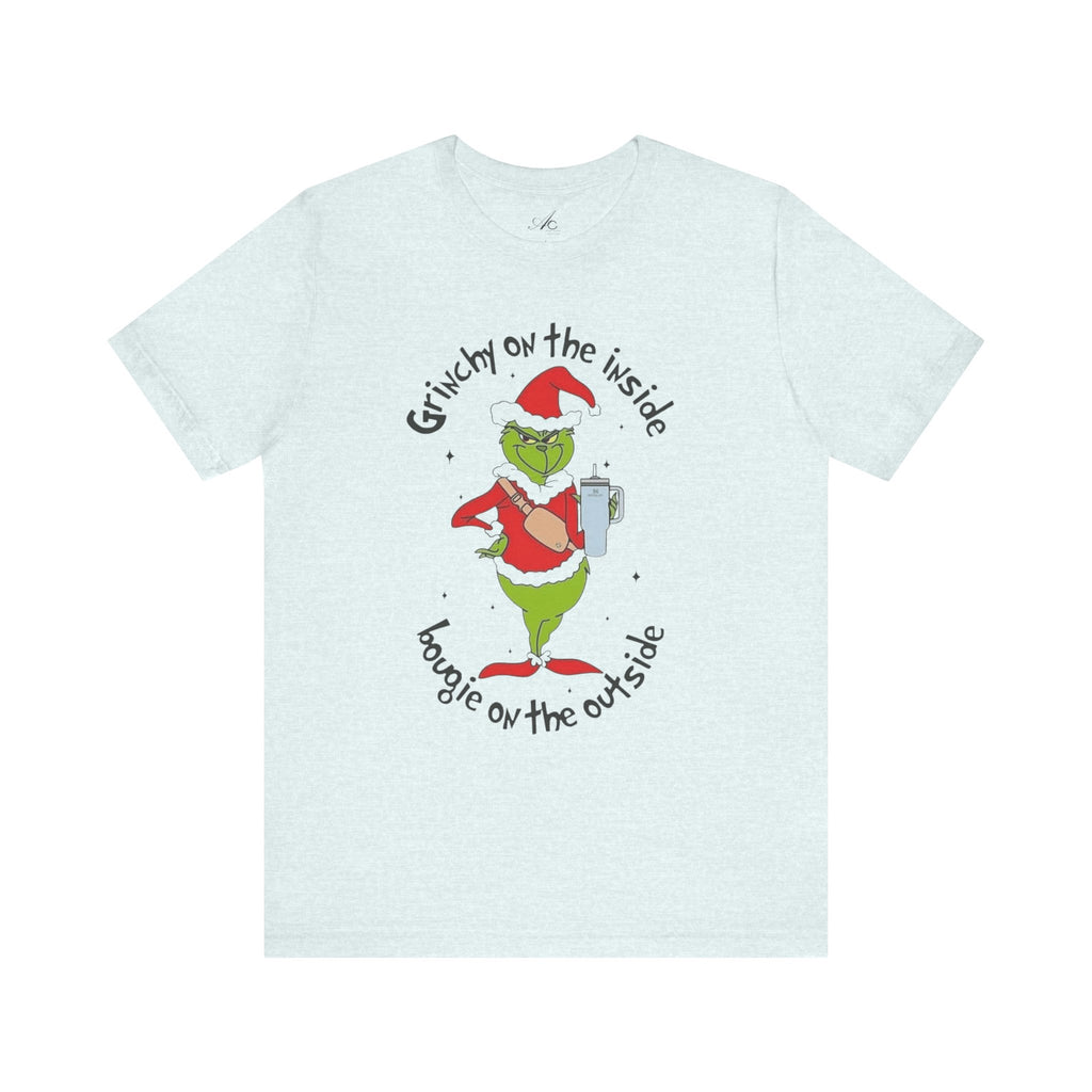 Grinch-Inspired Holiday Tee: 'Grinchy on the Inside, Boogie on the Outside'