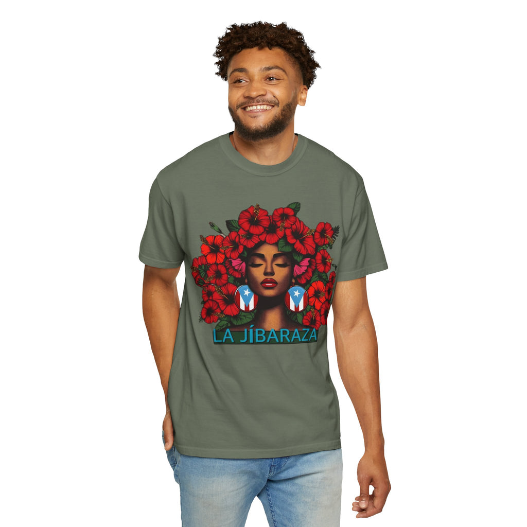 Puerto Rico Navidades T-Shirt — "La Jíbaraza" Floral Puerto Rican Pride Tee