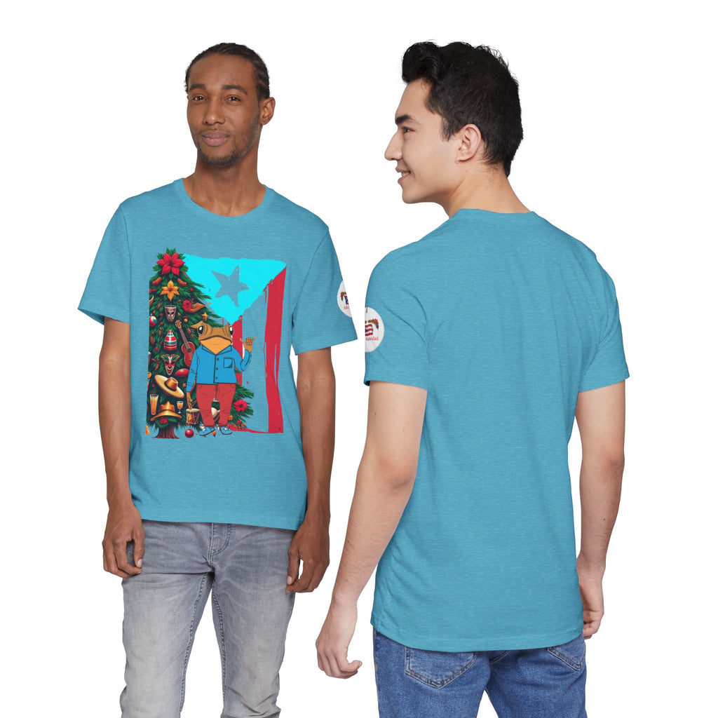Puerto Rico Holiday T-Shirt  Coquí by Christmas Tree Graphic Puerto Rico’s Navidades