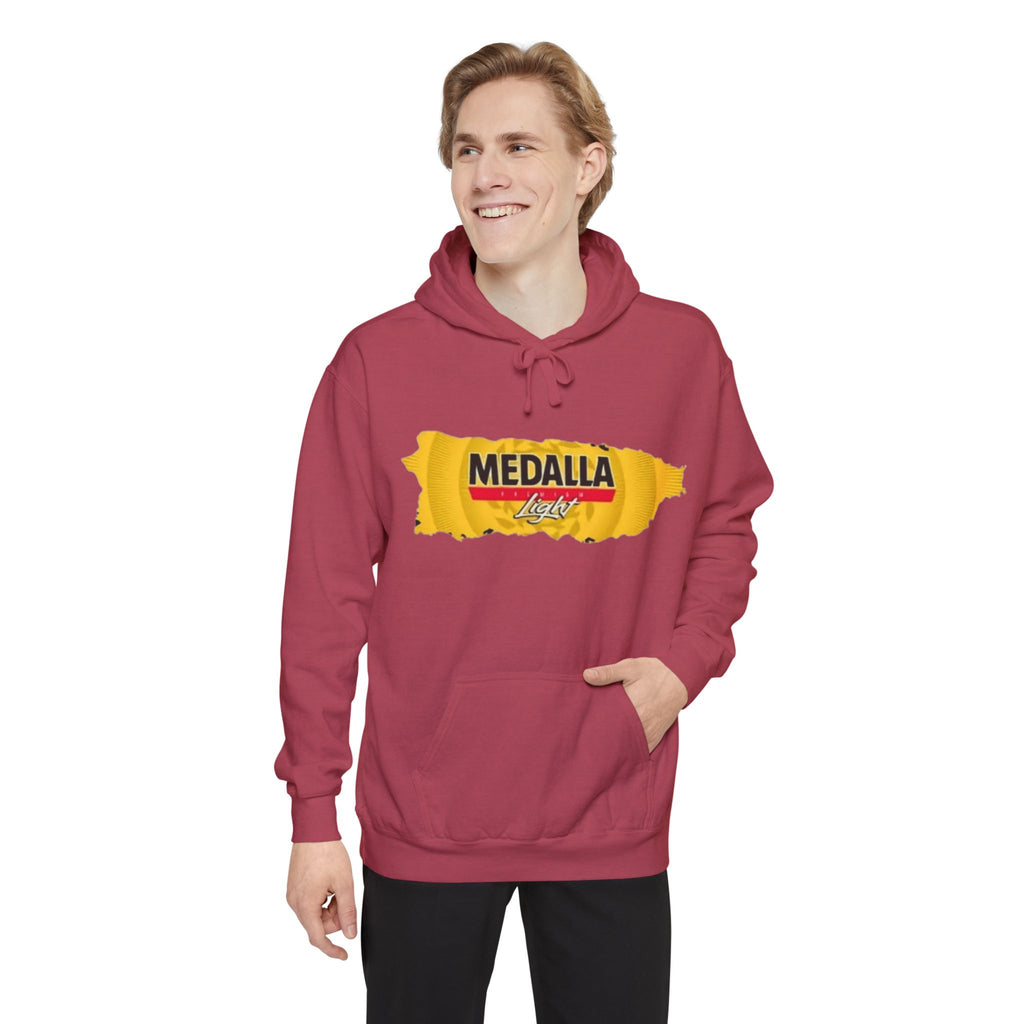 Medalla Light Logo Hoodie Vintage Beer Brand Pullover Puerto Rico Navidade