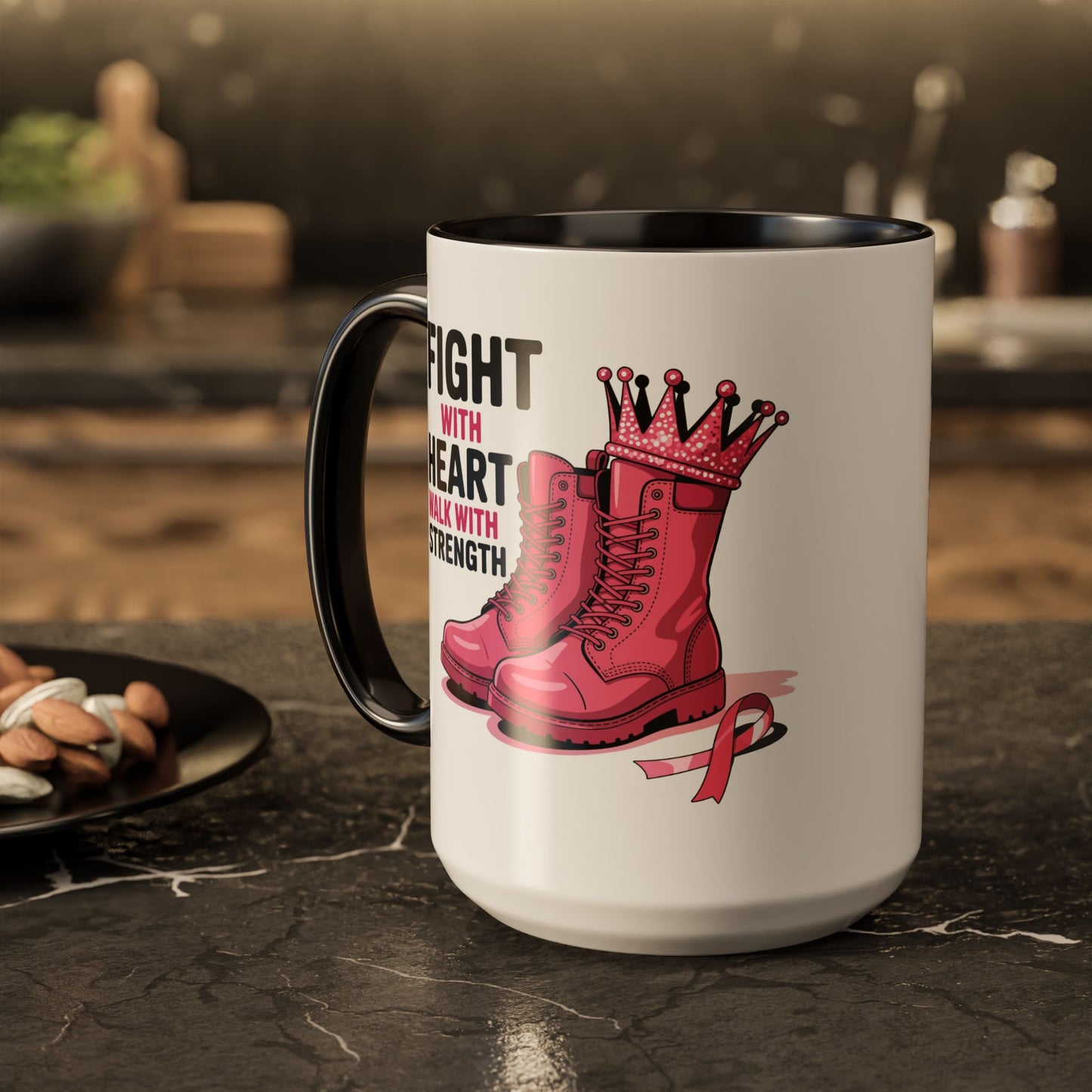 You Beat It! Cancer Survivor Mug | Motivational Gift for Her or Him | Warrior Mug