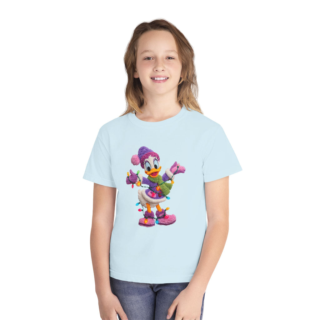 Duckling Holiday Tee — Cute Winter Lights Kids T-Shirt