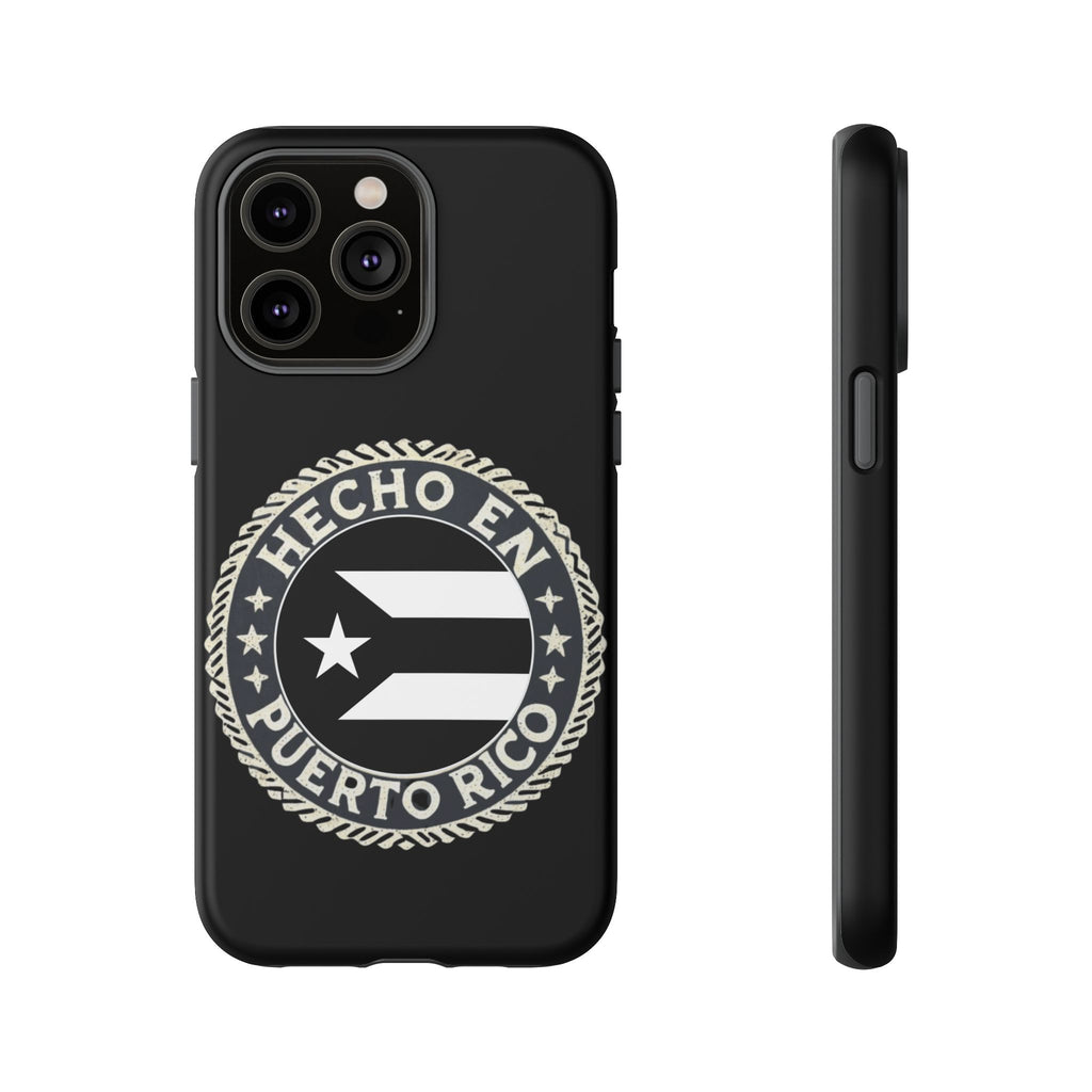 Hecho en Puerto Rico Phone Case  Puerto Rican Flag Emblem Tough Protective Cover