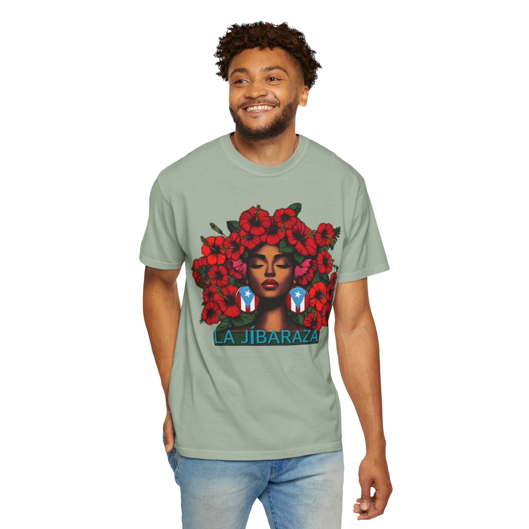 Puerto Rico Navidades T-Shirt — "La Jíbaraza" Floral Puerto Rican Pride Tee