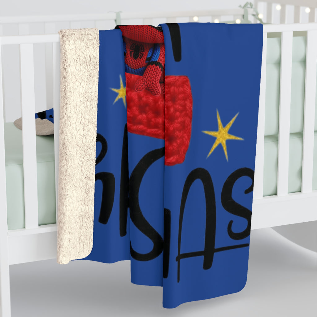 Santa’s Little Snuggle Blanket Sherpa Blanket  "My 1st Christmas" Baby Holiday Throw