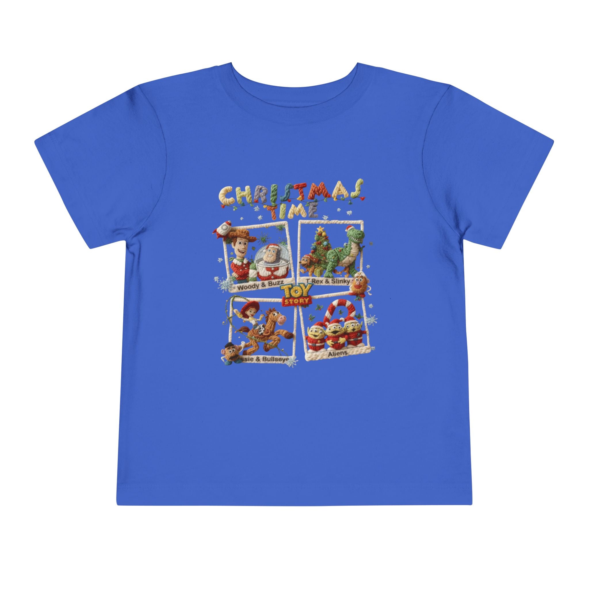 Christmas Time Toddler Tee  Cute Holiday Toy & Santa Print