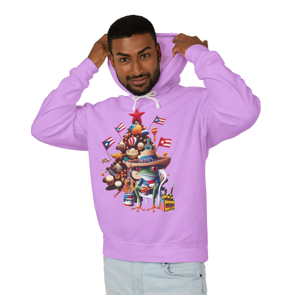 Puerto Rico Navidades Holiday Fiesta Hoodie — Puerto Rican Christmas Tree Graphic Sweatshirt