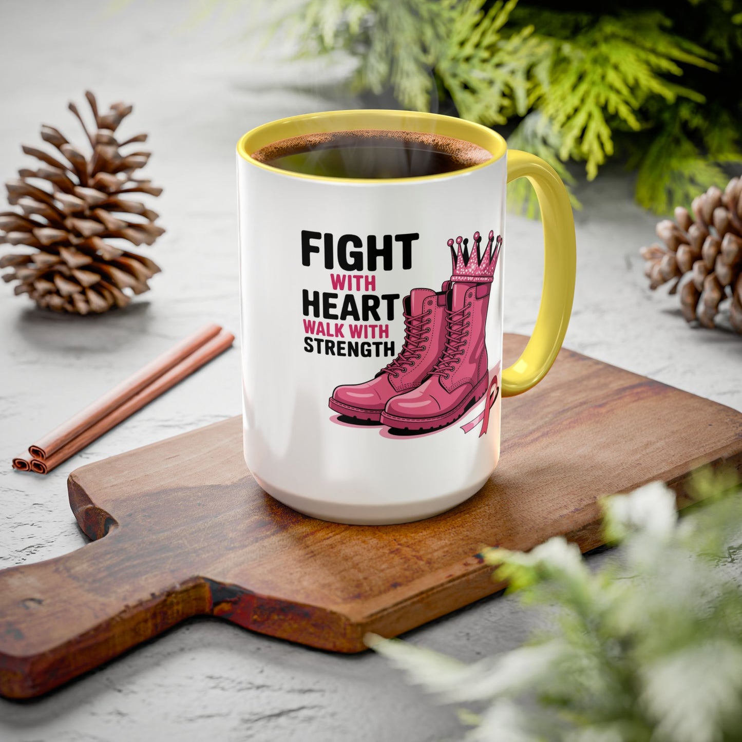 You Beat It! Cancer Survivor Mug | Motivational Gift for Her or Him | Warrior Mug