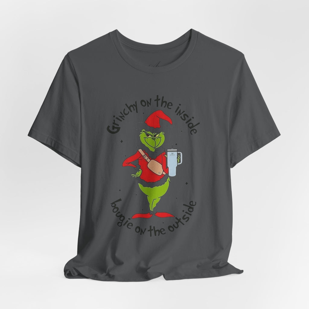 Grinch-Inspired Holiday Tee: 'Grinchy on the Inside, Boogie on the Outside'
