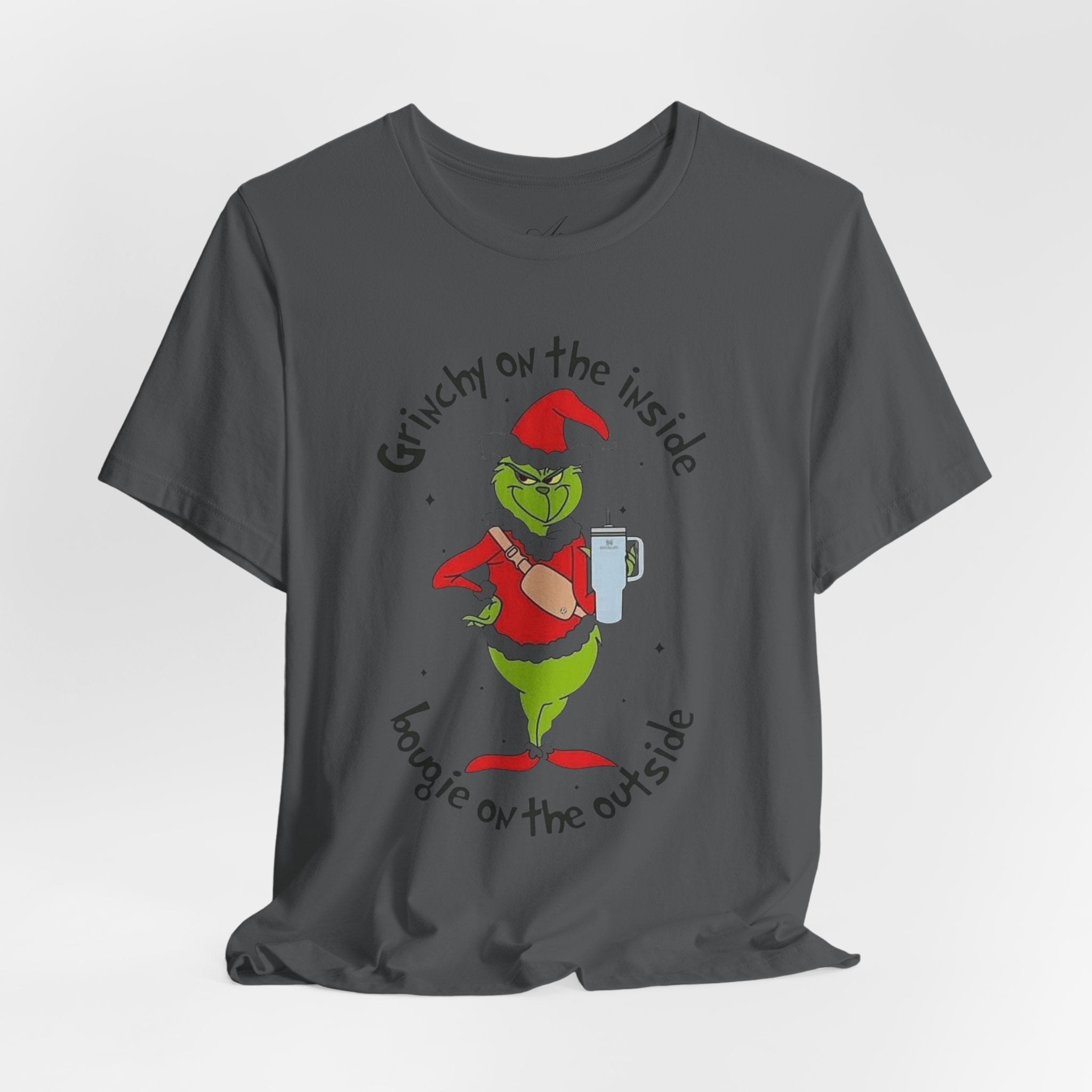 Grinch-Inspired Holiday Tee: 'Grinchy on the Inside, Boogie on the Outside'