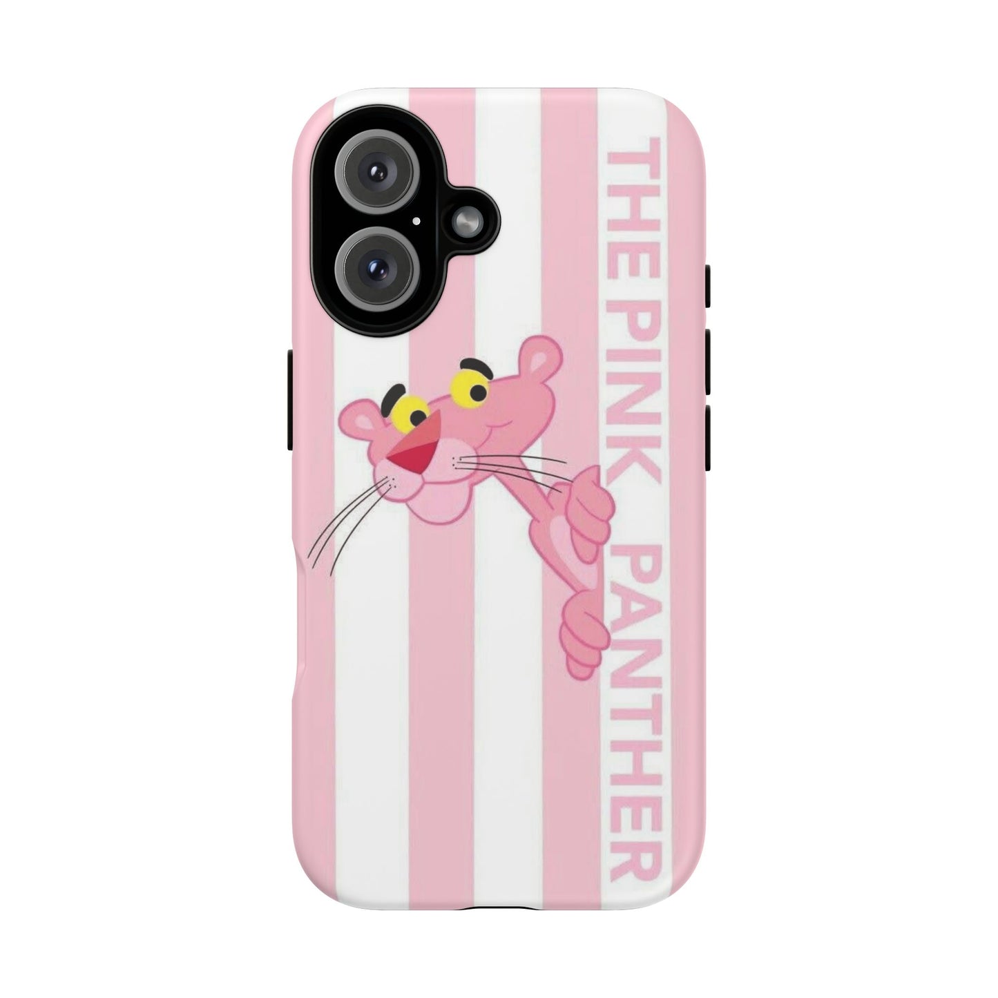 Pink Panther Tough Case Retro Striped Phone Case with "The Pink Panther" Design