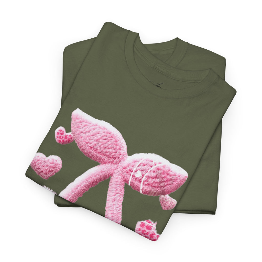 Pink Heart Cherries Tee  LOVE Graphic Valentine T-Shirt