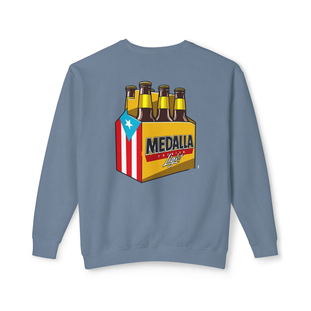 Medalla Light Puerto Rico Sweatshirt Coqui Boricua flag  Beer Pack Graphic Puerto Rico Navidades
