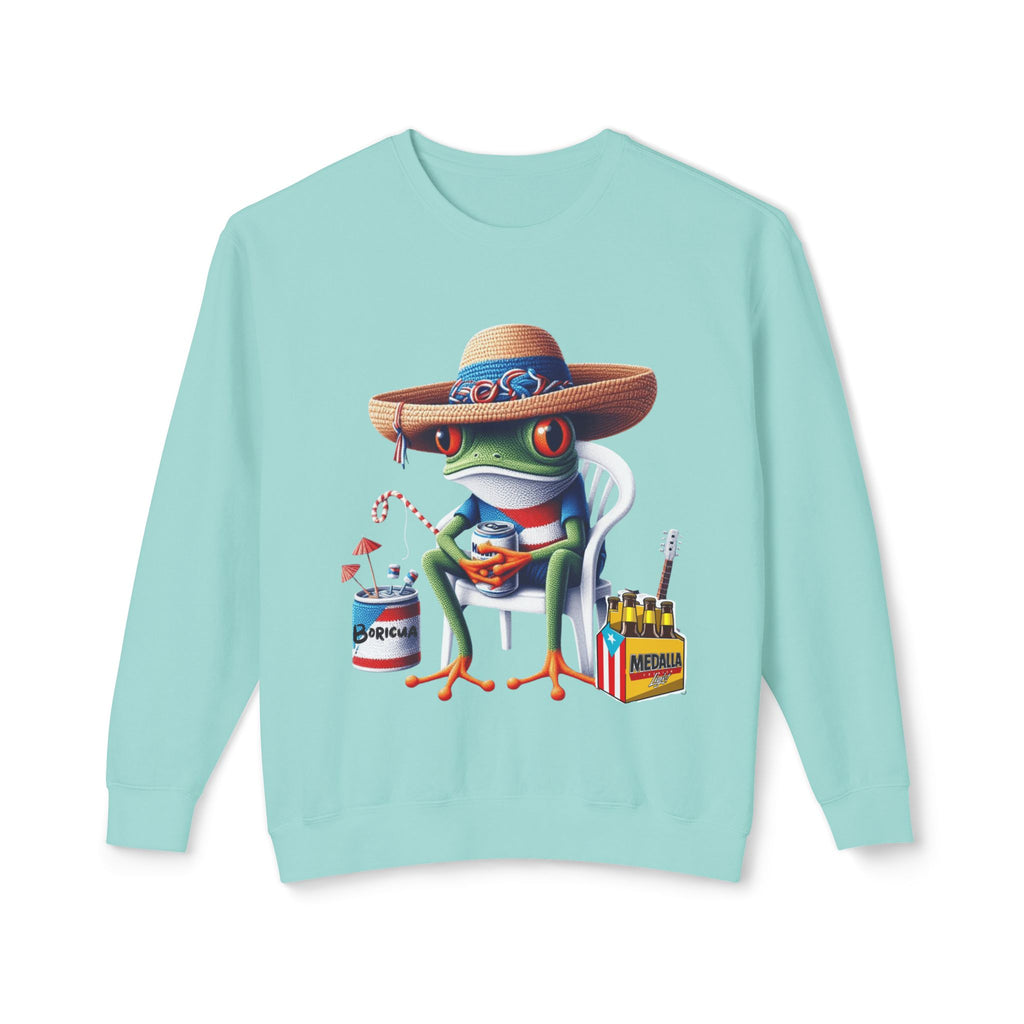 Coqui in Sombrero Crewneck Sweatshirt Puerto Rico’s Navidades