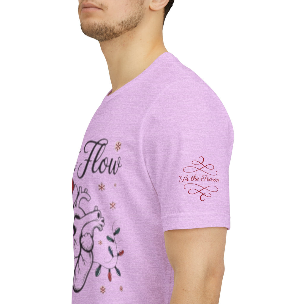 Let It Flow Heart Tee  Christmas Anatomical Heart Shirt