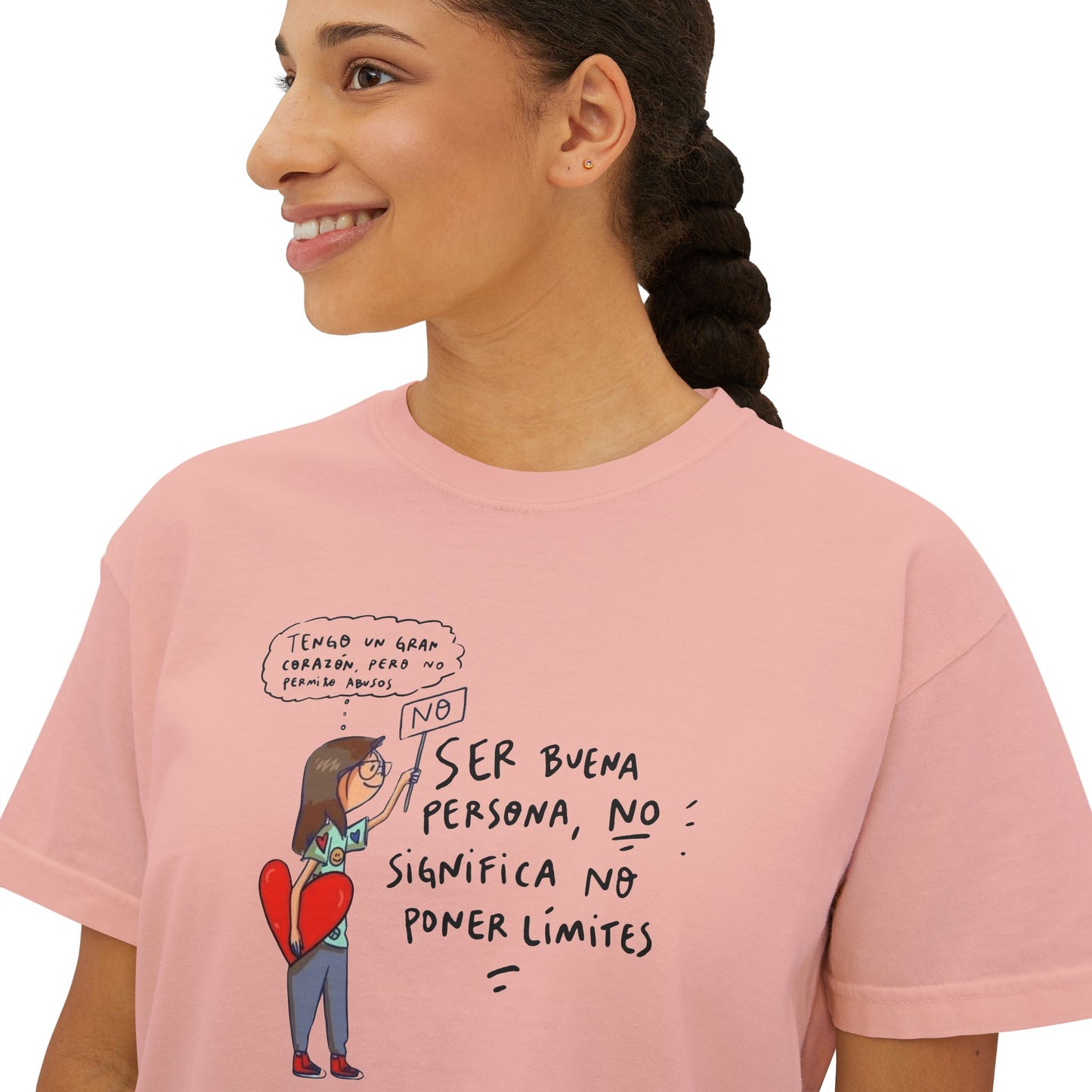 Let your outfit reflect your inner peace. Heartfelt Inspirational Women's Boxy Tee, Casual T-Shirt, Gift for Her, Empowering Top, Everyday Wear, Self-Love Vibes