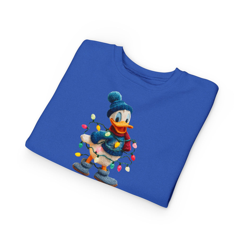 Toddler Sweatshirt  Festive Donald Duck Holiday Lights Pullover