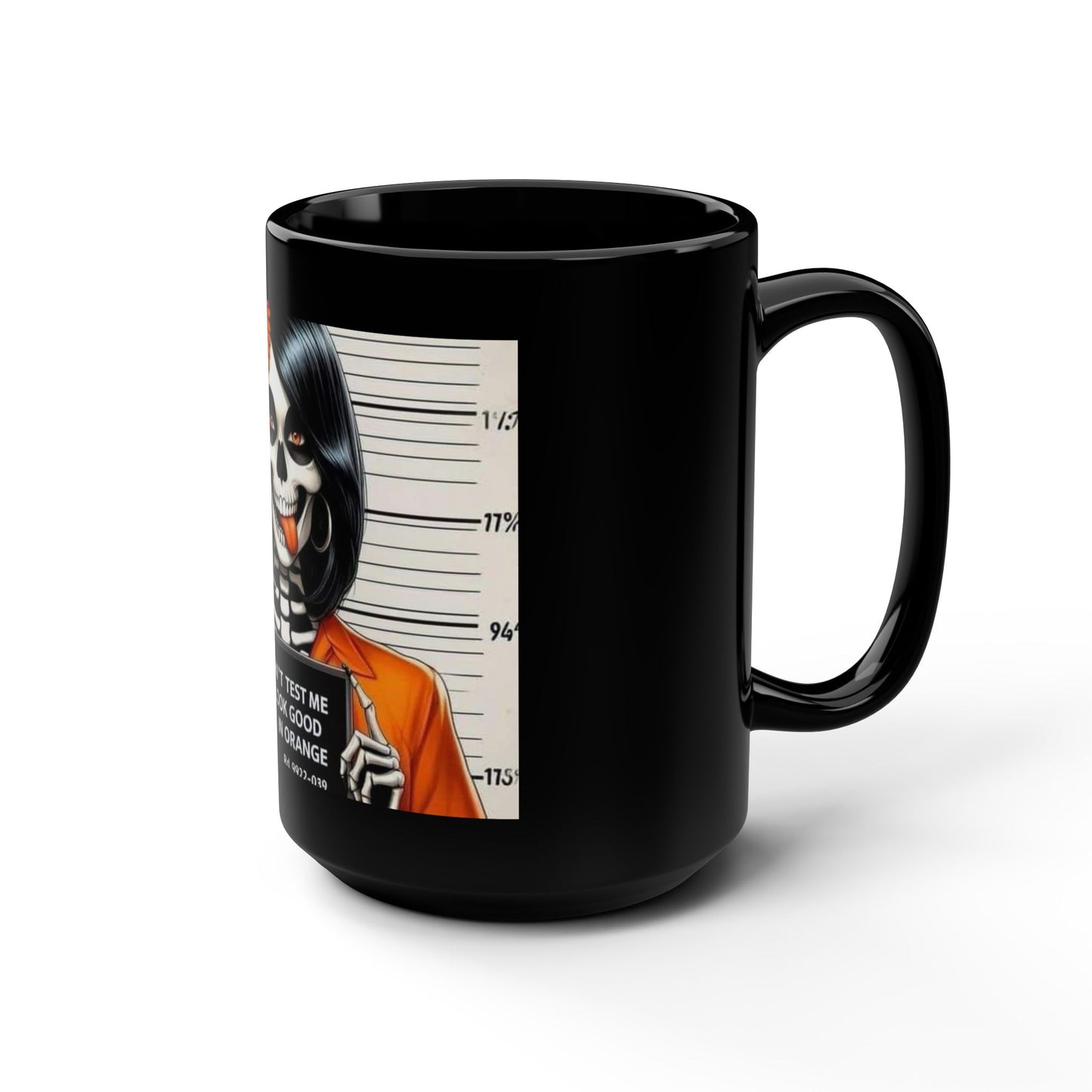 Wickedly Fun Halloween Mug – Spooky Sips All Season Stylish Skull Mug - Don't Test Me Design | Halloween, Gift for Her, Coffee Cup, Unique Collector's Item, Goth Decor