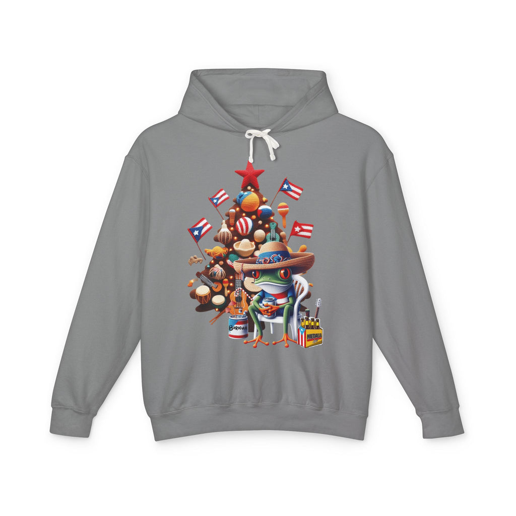 Puerto Rico Navidades Holiday Fiesta Hoodie — Puerto Rican Christmas Tree Graphic Sweatshirt