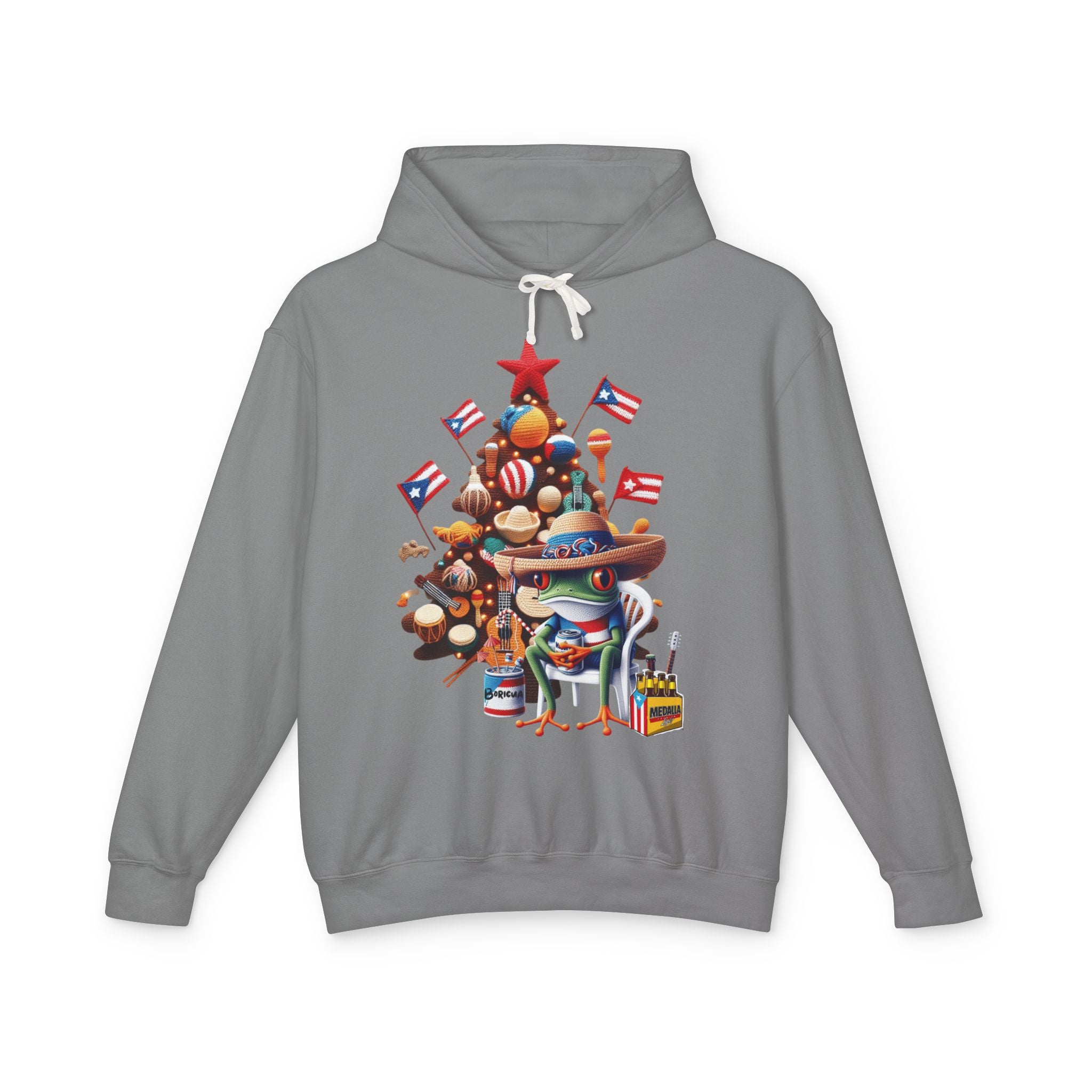 Puerto Rico Navidades Holiday Fiesta Hoodie — Puerto Rican Christmas Tree Graphic Sweatshirt